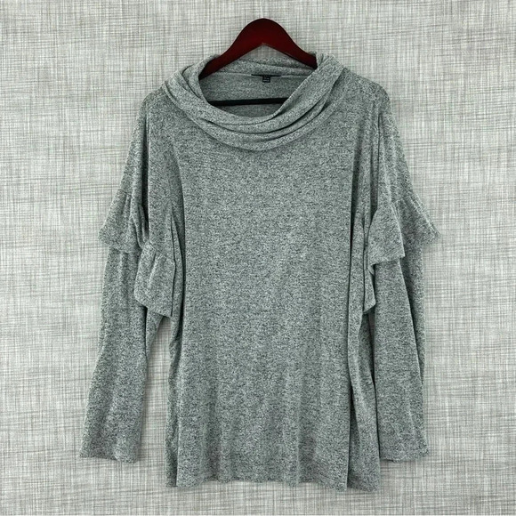 Lane Bryant Women's 18/20 cowl neck long sleeve light weight ruffle sweater 0477 - Picture 1 of 7